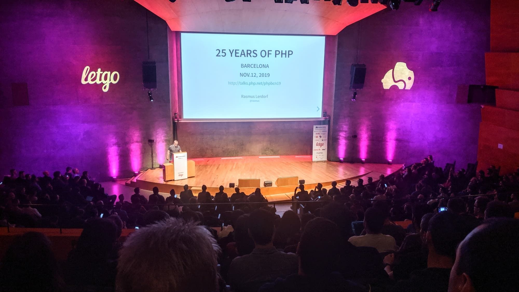 Photo of the auditorium at PHP Barcelona 2019